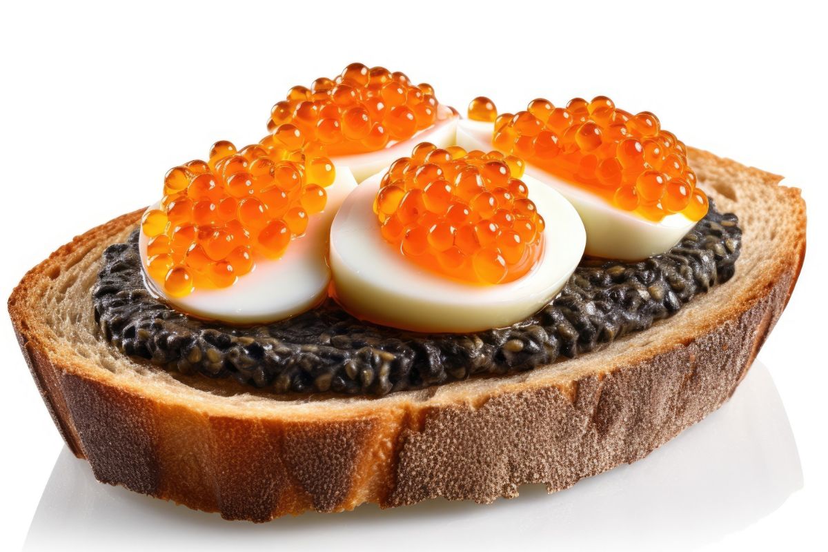 Black Truffle Caviar Deviled Eggs