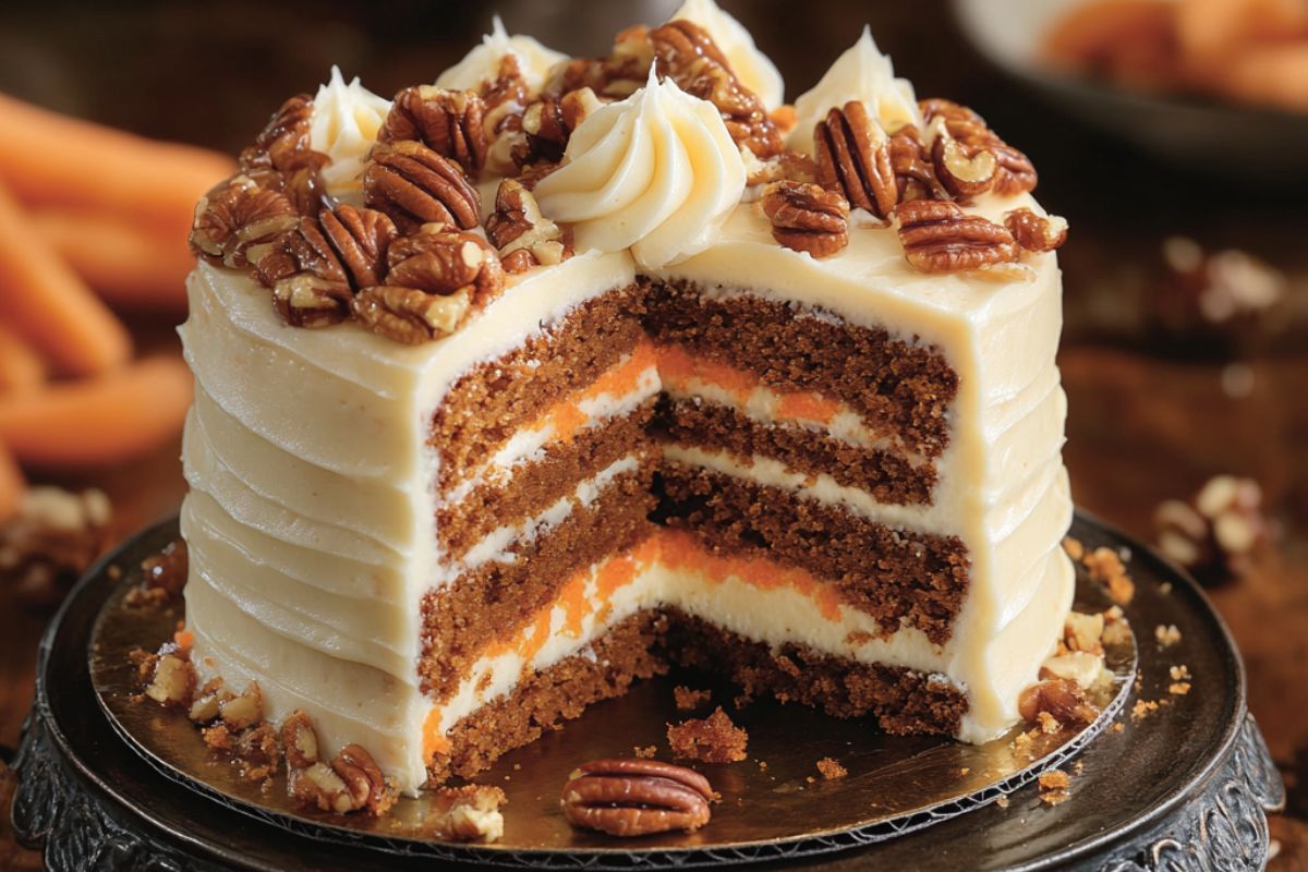 Caramel Pecan Carrot Cake