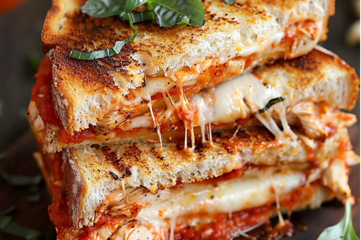 Lazy Chicken Parmesan Grilled Cheese