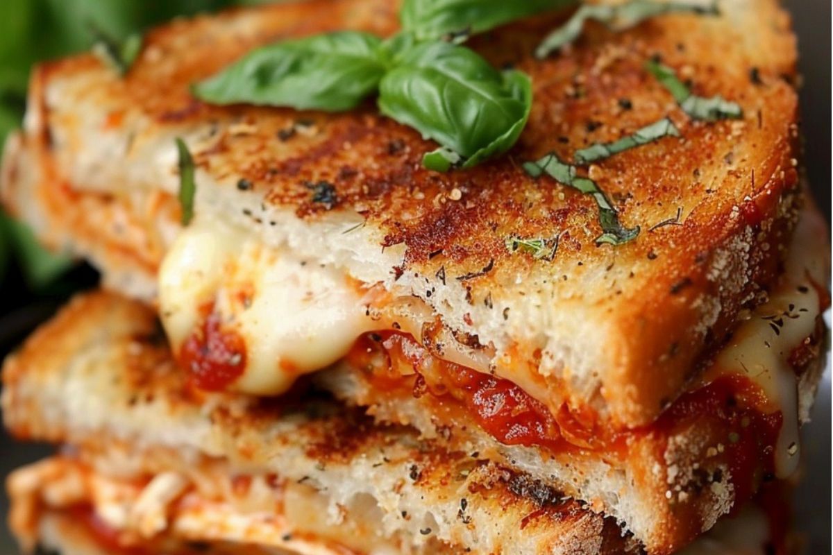 Lazy Chicken Parmesan Grilled Cheese