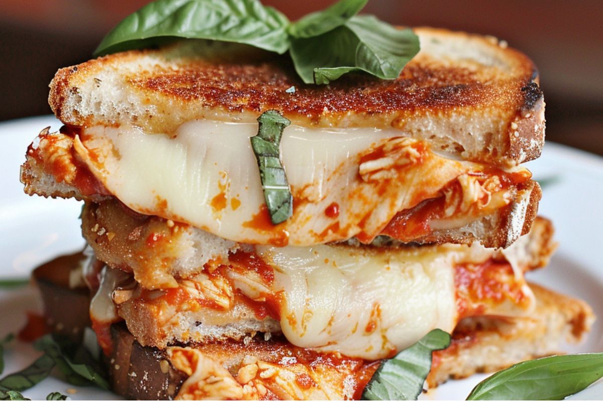 Lazy Chicken Parmesan Grilled Cheese