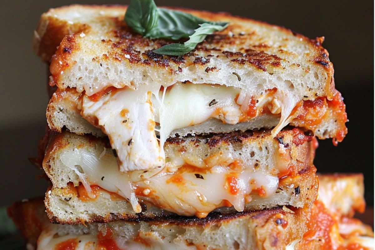 Lazy Chicken Parmesan Grilled Cheese