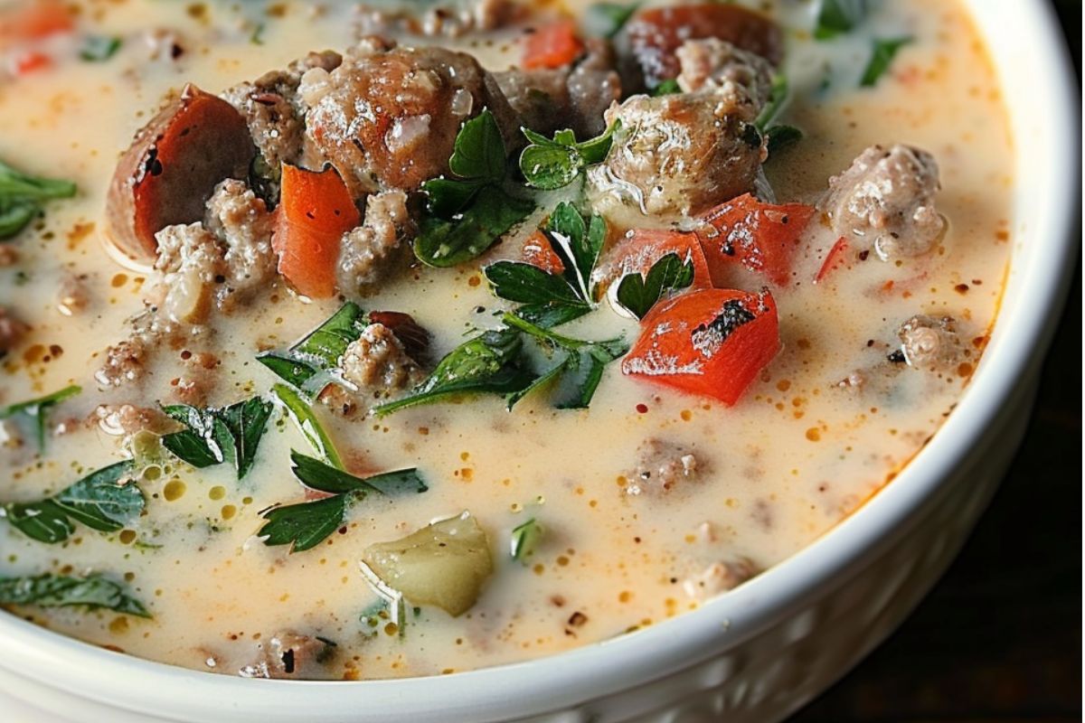 Creamy Parmesan Italian Sausage Soup