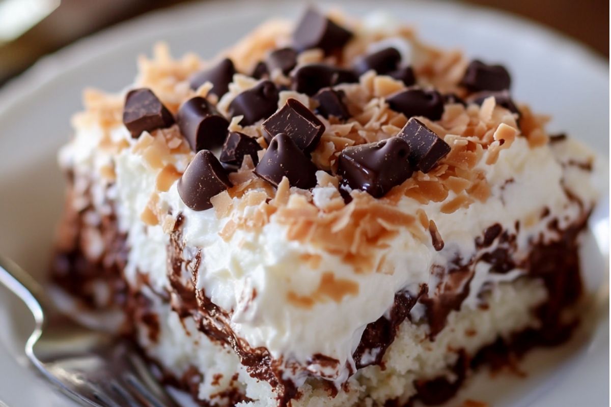 Mounds Poke Cake